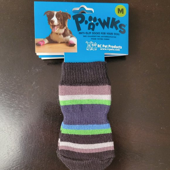 RC Pets Other - RC Pets Sport PAWks Dog Puppy Anti-Slip Socks Paw Protection Black Stripe Medium